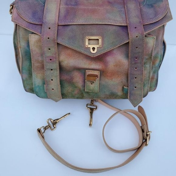 Proenza Schouler PS1 bag suede rainbow red pink green blue yellow orange purple - Picture 7 of 14